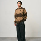 GRAMICCI Mohair Splatter Sweater in Taupe
