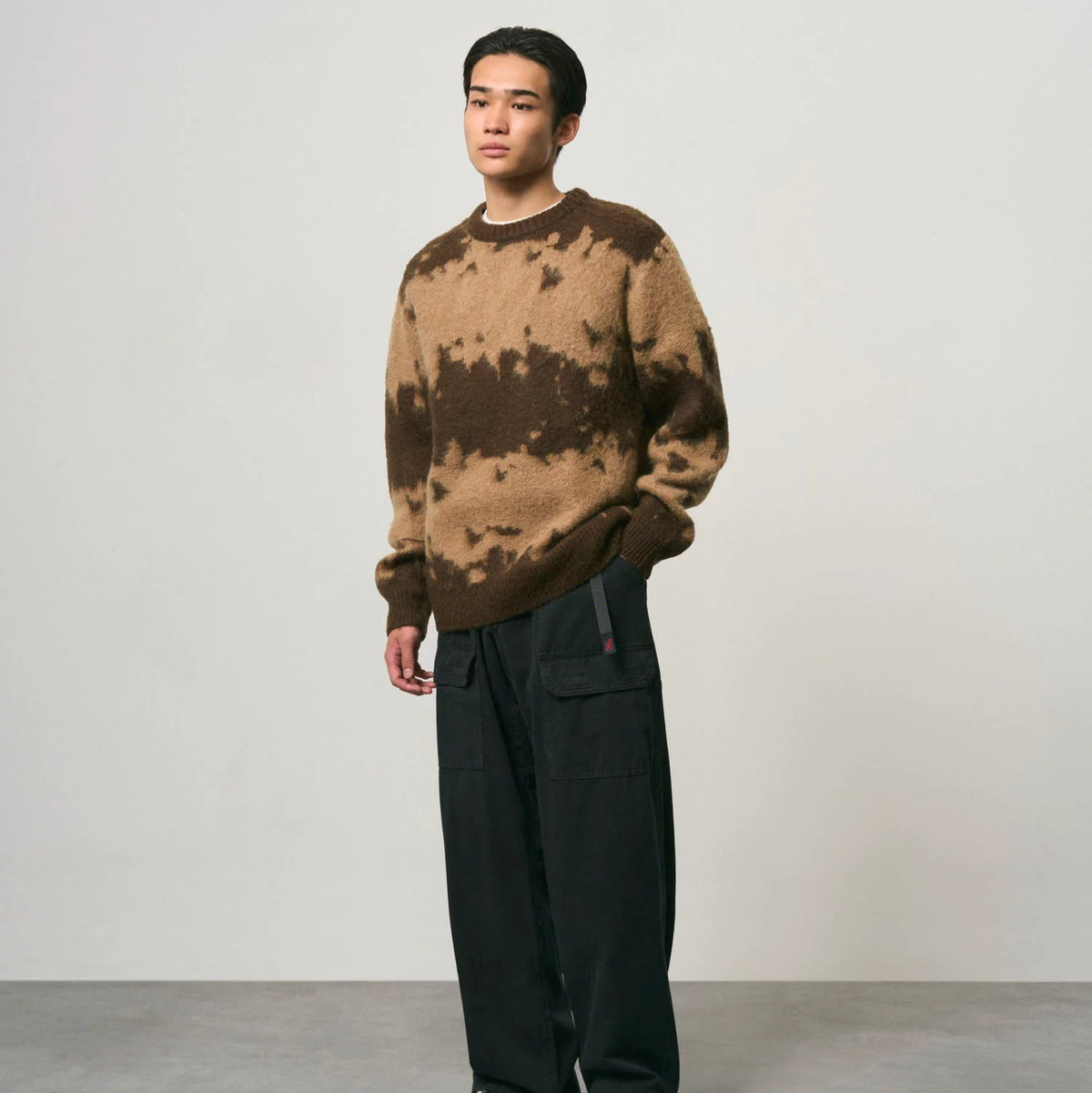 GRAMICCI Mohair Splatter Sweater in Taupe