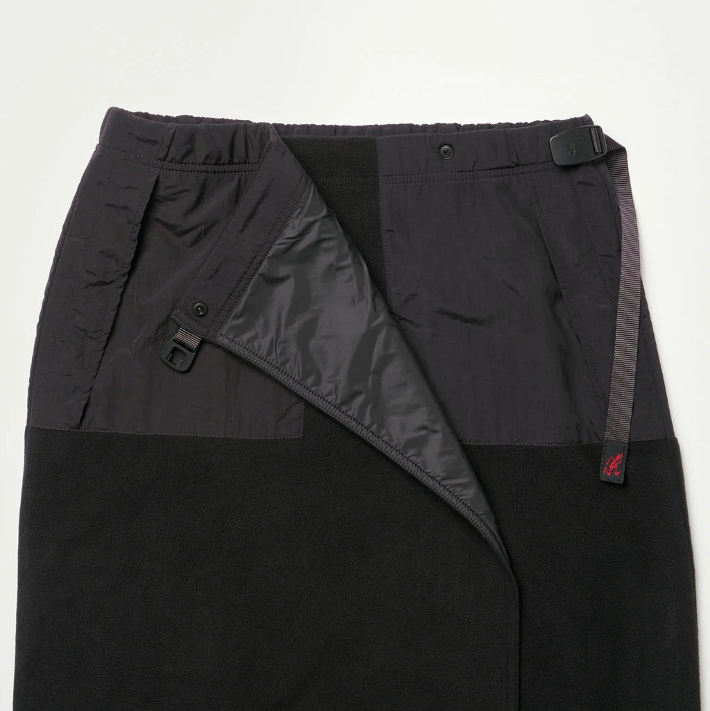 Womens GRAMICCI Thermal Fleece Skirt in Black