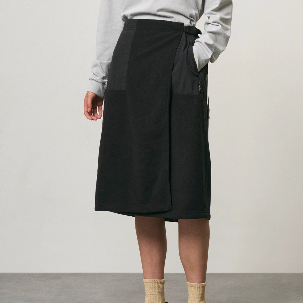 Womens GRAMICCI Thermal Fleece Skirt in Black