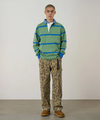 GRAMICCI Langdon Rugby Shirt in OLIVE/ BLUE