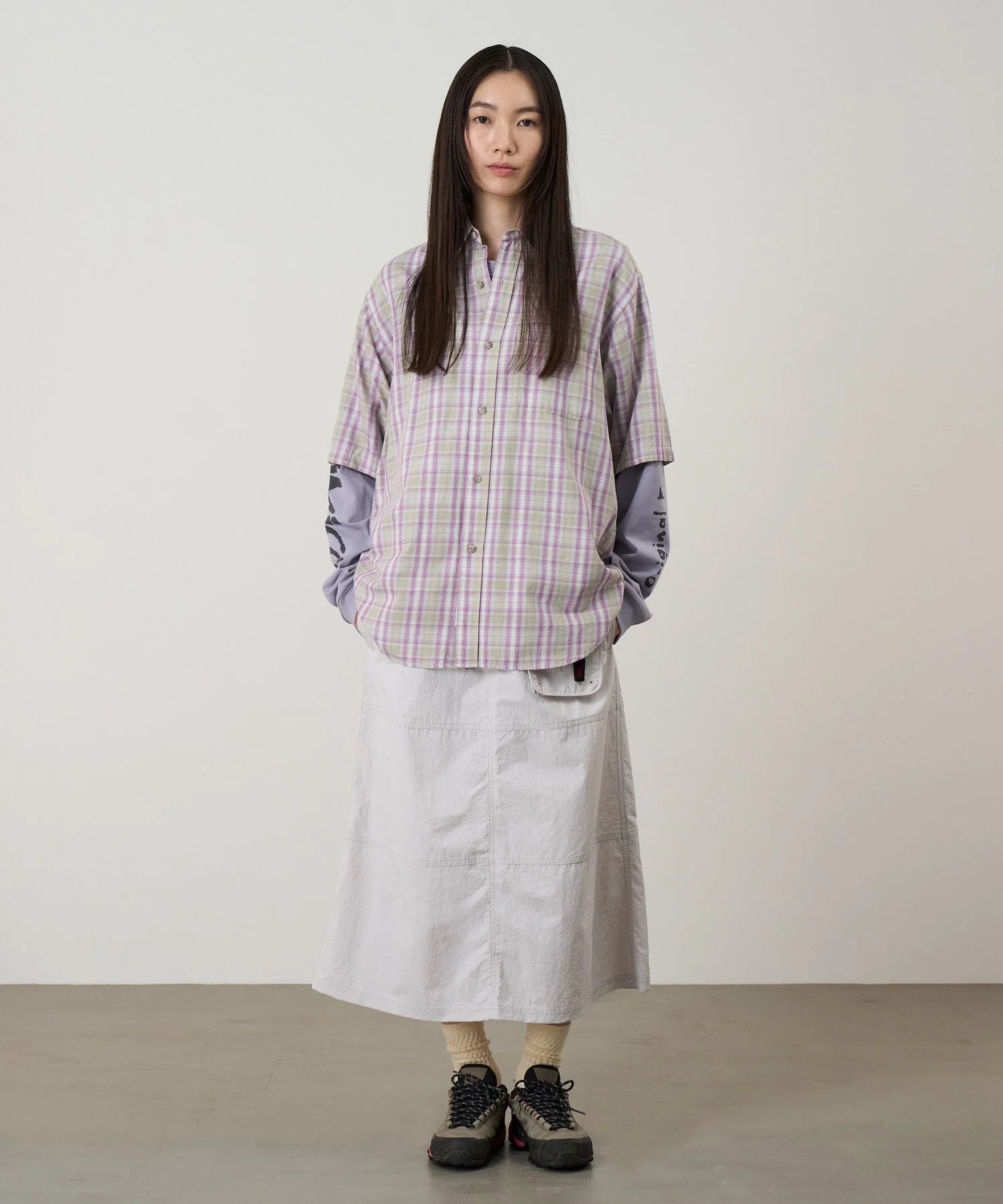 Womens GRAMICCI Nylon Utility Skirt in ECRU