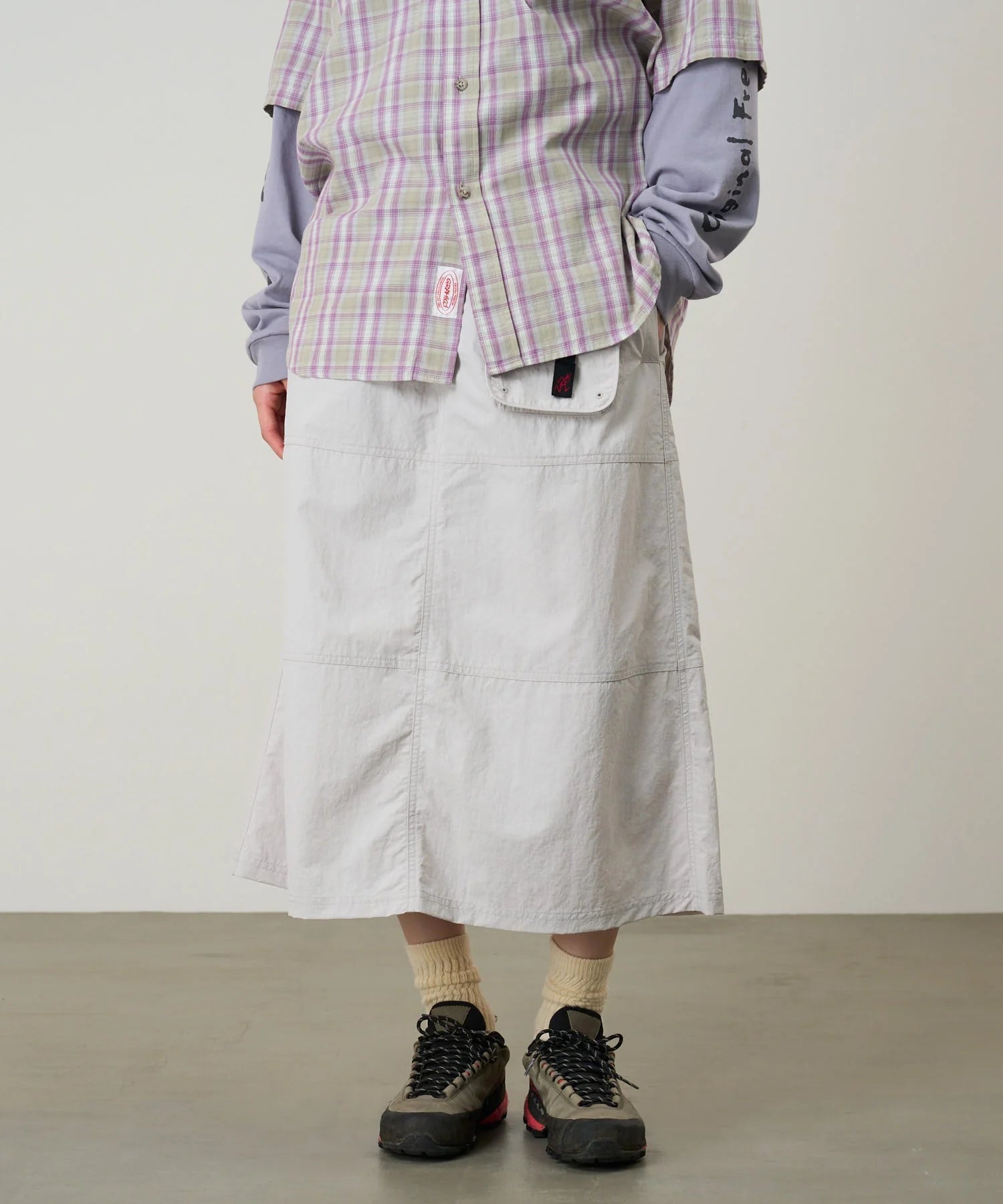 Womens GRAMICCI Nylon Utility Skirt in ECRU