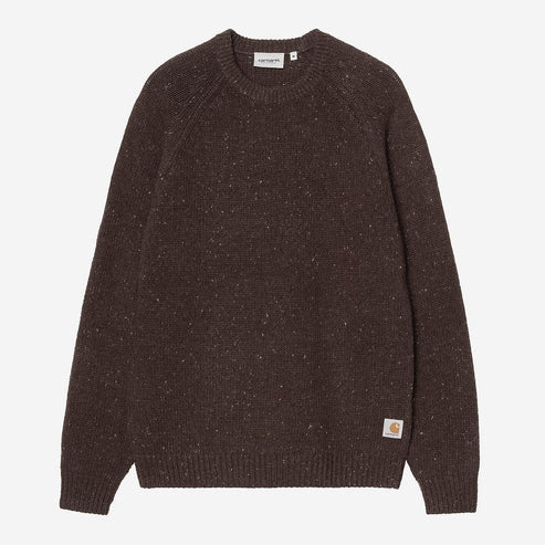 CARHARTT WIP Anglistic Sweater in Speckled Brown