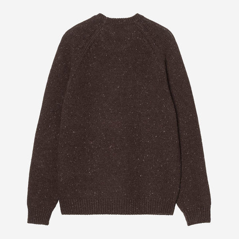 CARHARTT WIP Anglistic Sweater in Speckled Brown