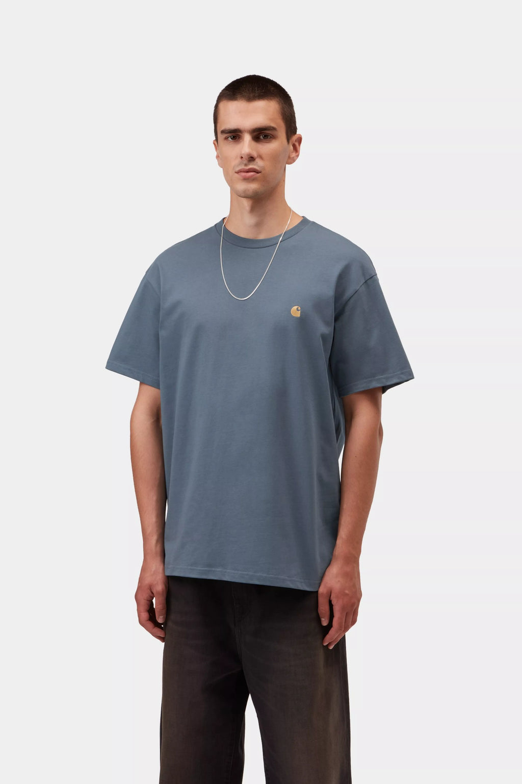 CARHARTT WIP Chase T-Shirt in Icesheet Blue