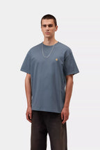 CARHARTT WIP Chase T-Shirt in Icesheet Blue