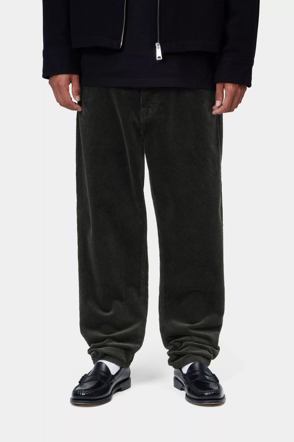 CARHARTT WIP Newel Corduroy Trousers in Raven