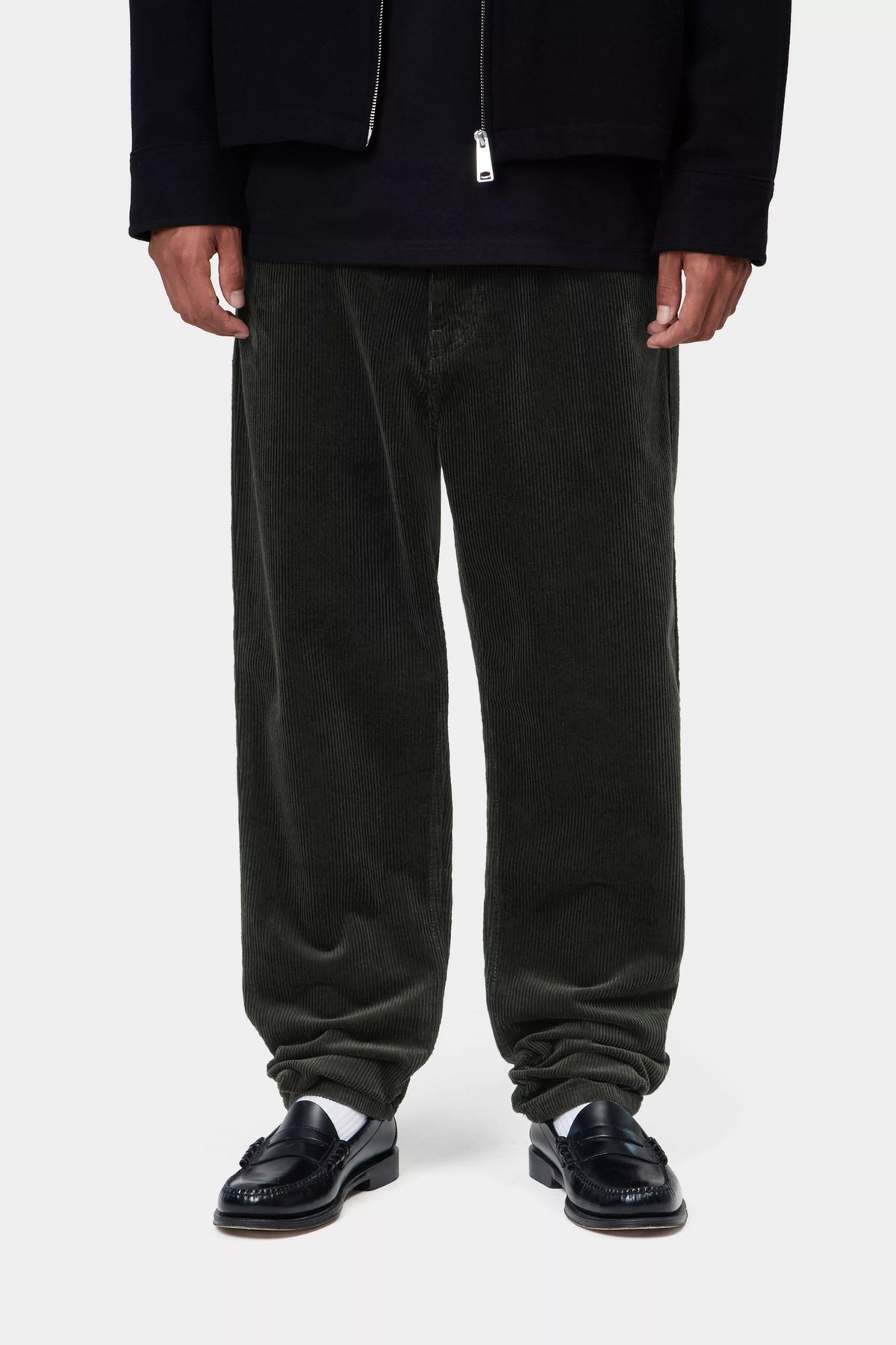CARHARTT WIP Newel Corduroy Trousers in Raven