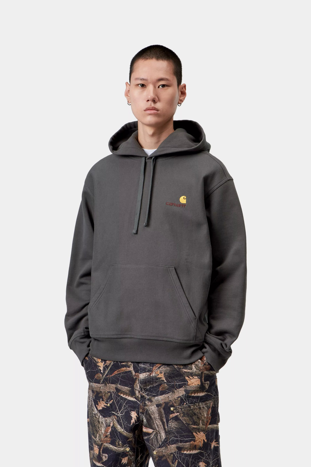 CARHARTT WIP American Script Hoodie in Graphite