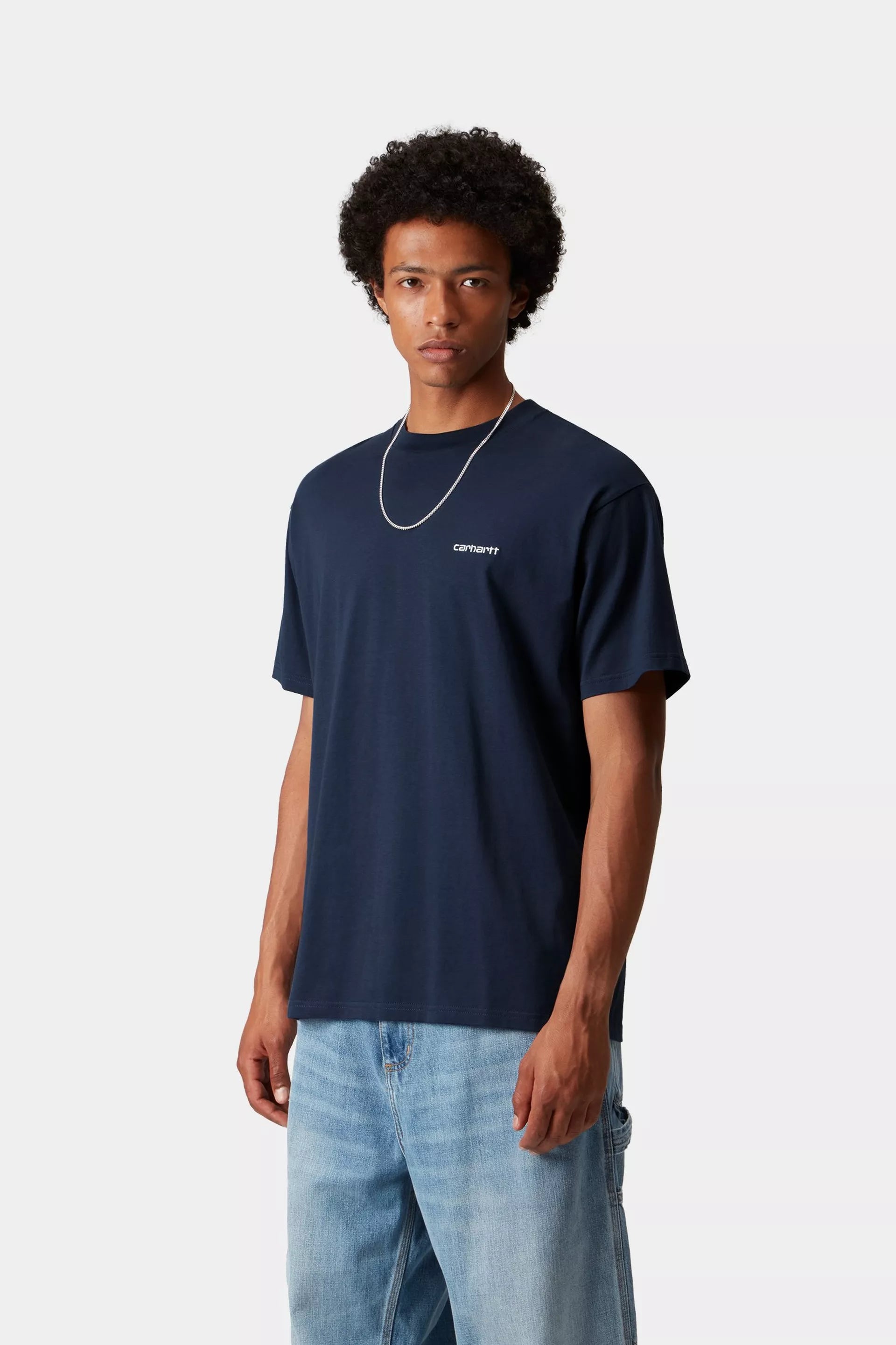 CARHARTT WIP Script T-Shirt in NAVY