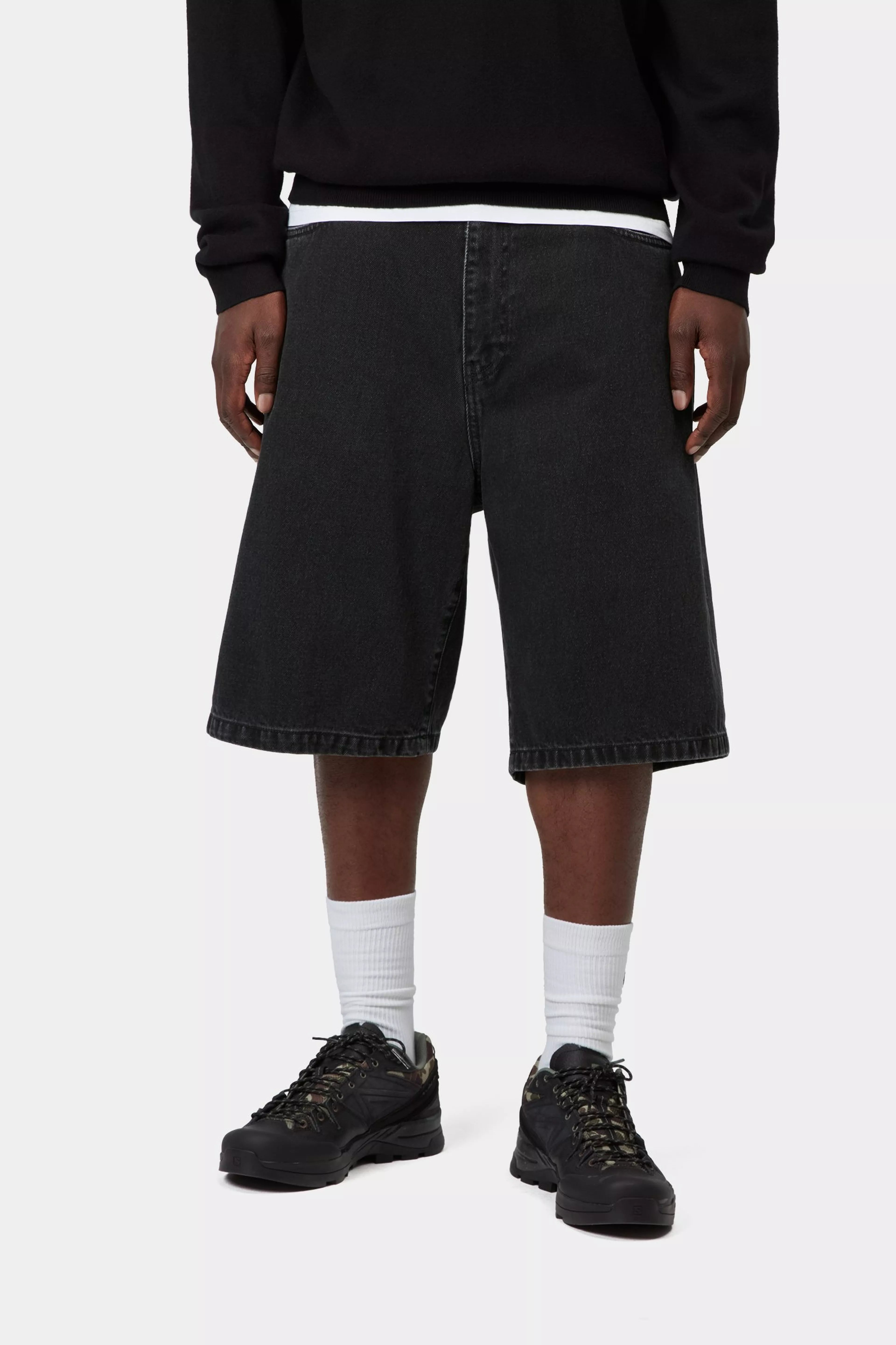 CARHARTT WIP Landon Short in Stone Washed Black