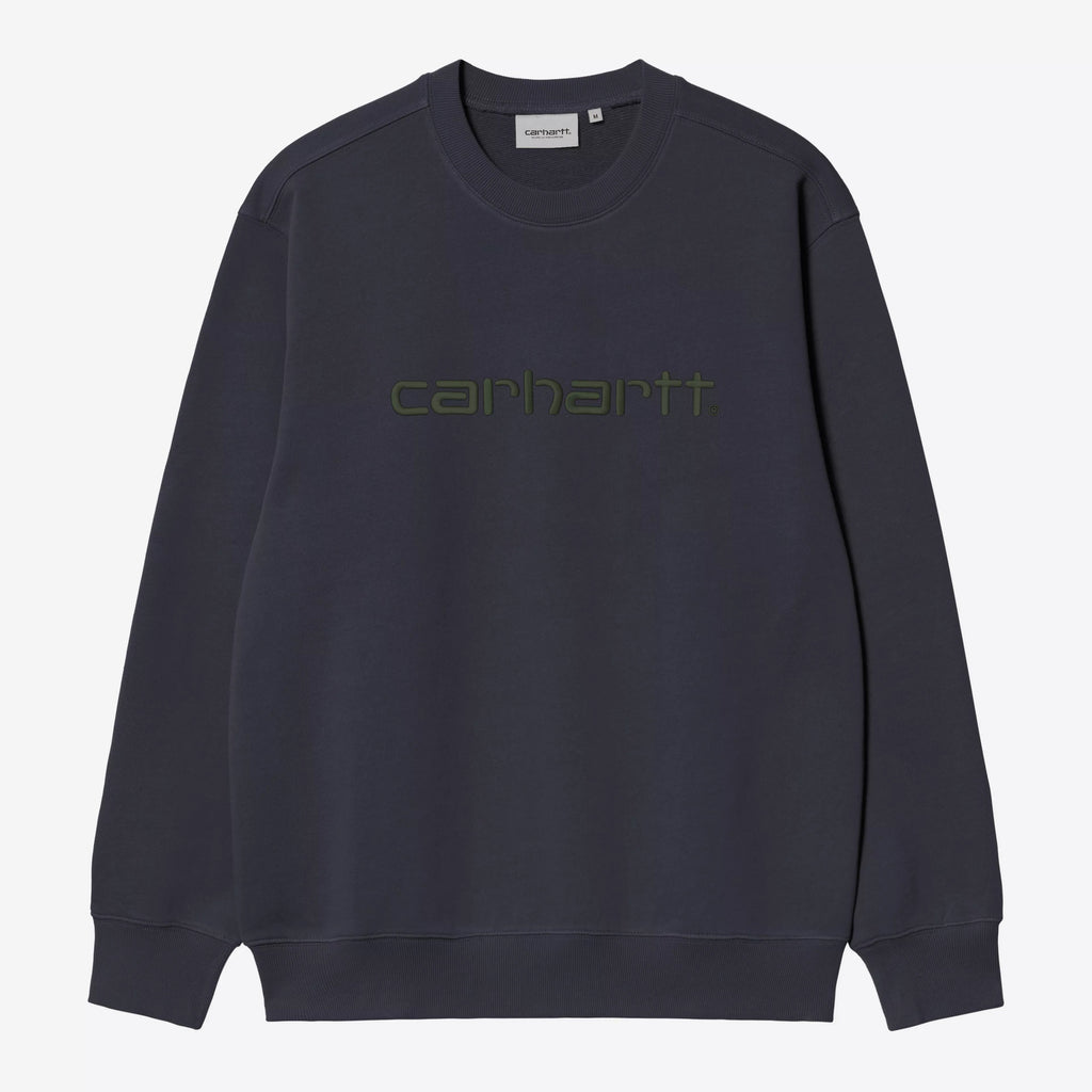 CARHARTT WIP Embroidered Sweatshirt in Dark Navy