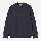 CARHARTT WIP Embroidered Sweatshirt in Dark Navy
