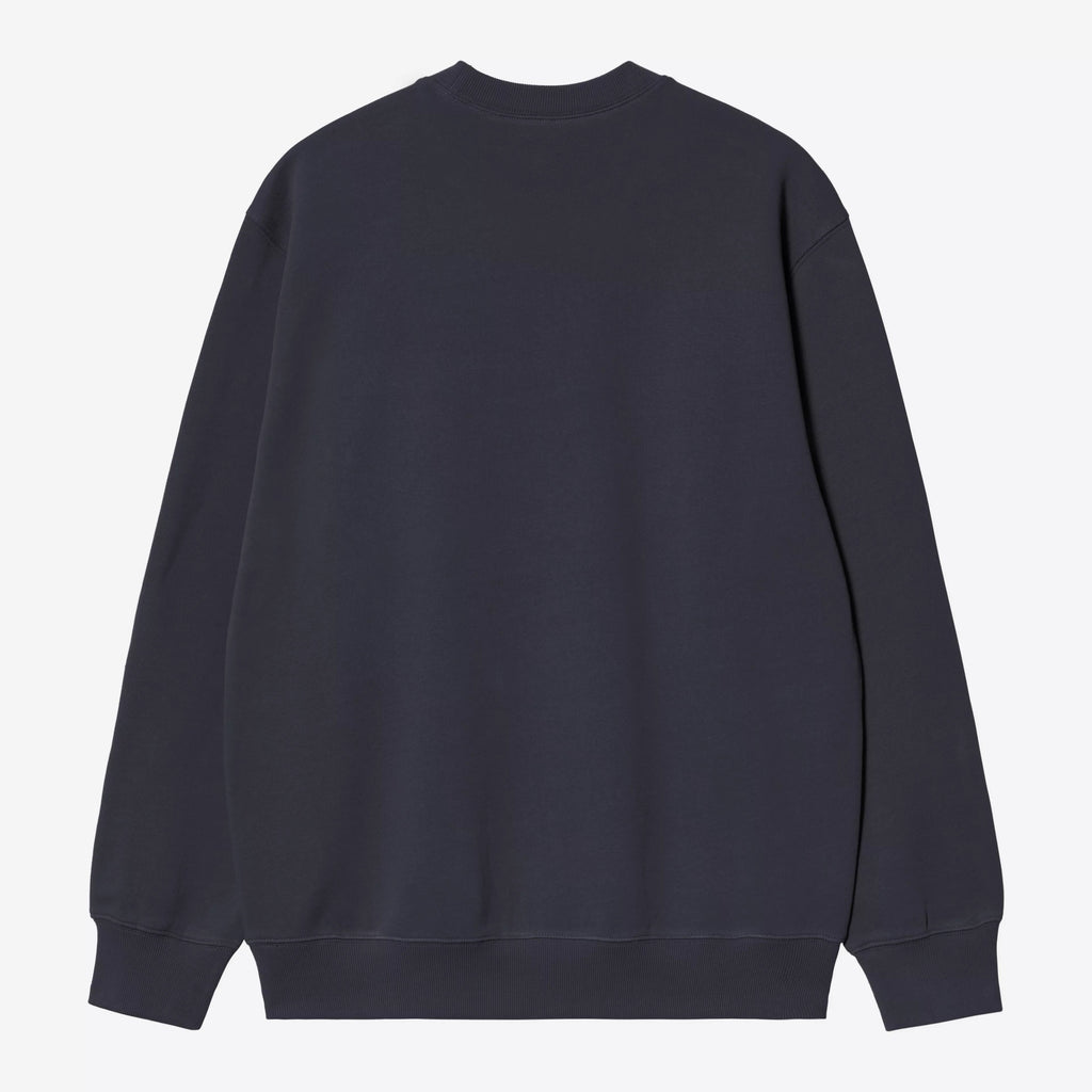CARHARTT WIP Embroidered Sweatshirt in Dark Navy