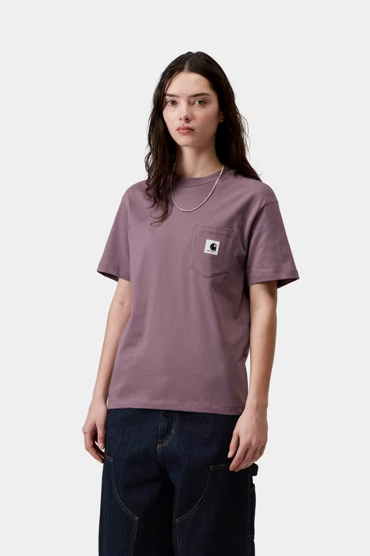 Womens CARHARTT WIP Pocket T-Shirt in PHLOX