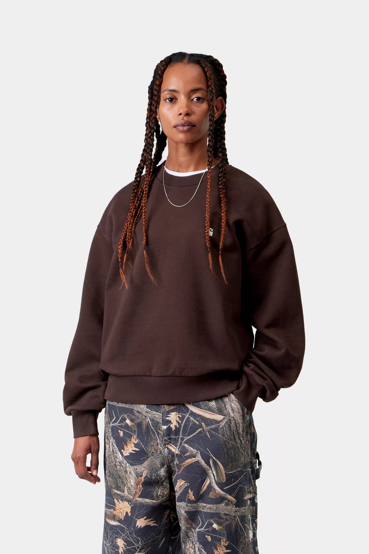 Womens CARHARTT WIP Casey Sweatshirt in Brown