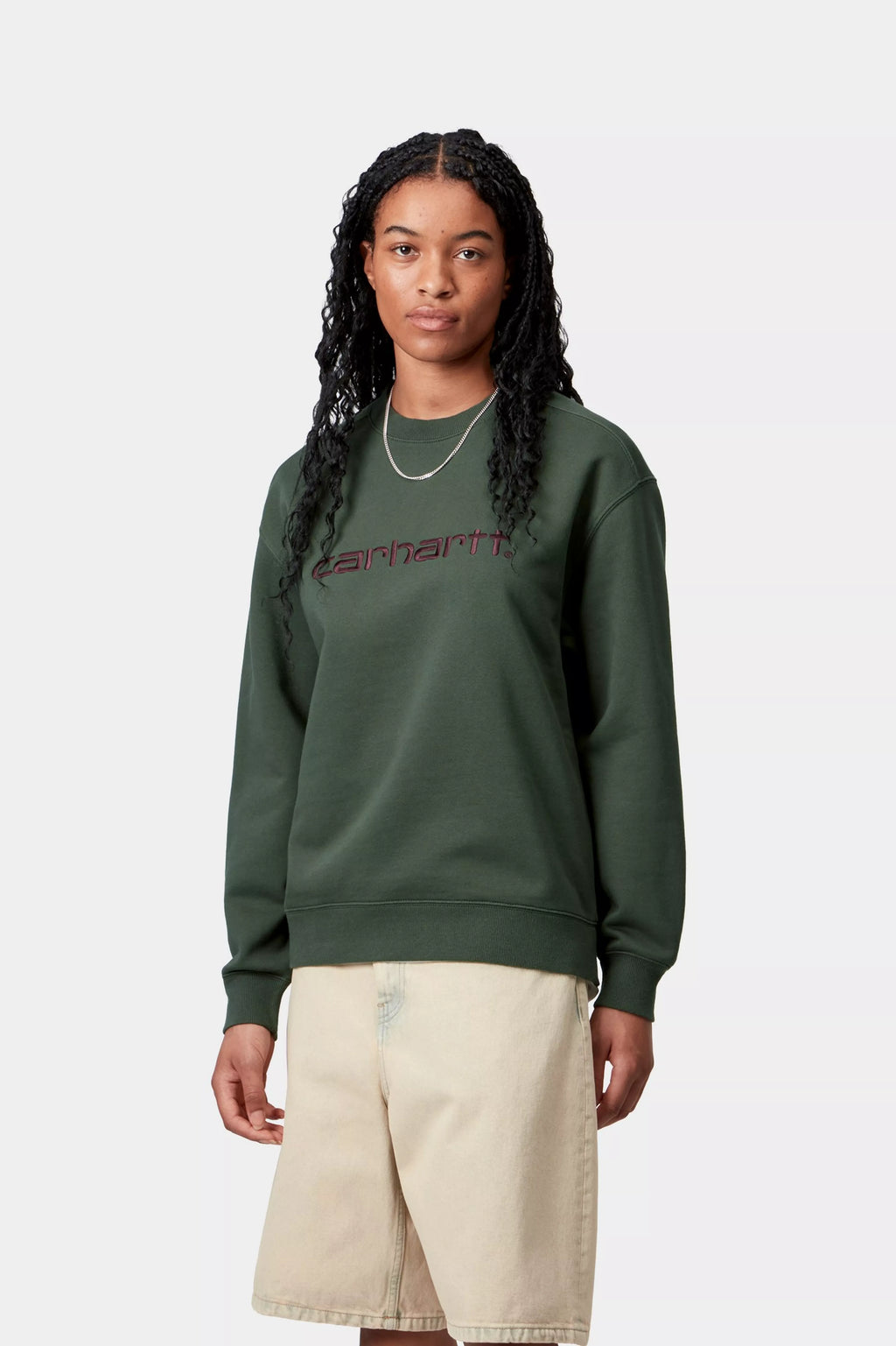 Womens CARHARTT Sweatshirt in SYCARMORE TREE / RONDO