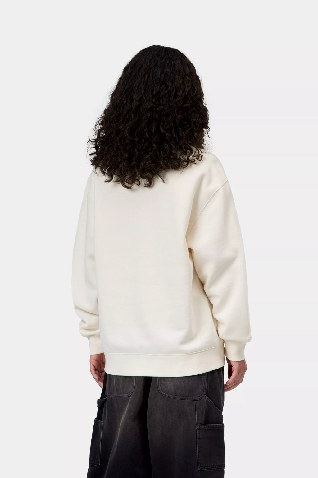Womens CARHARTT WIP Embroidered Sweatshirt in Off White
