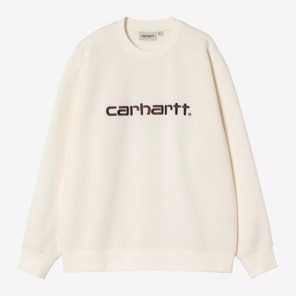 Womens CARHARTT WIP Embroidered Sweatshirt in Off White