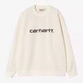 Womens CARHARTT WIP Embroidered Sweatshirt in Off White