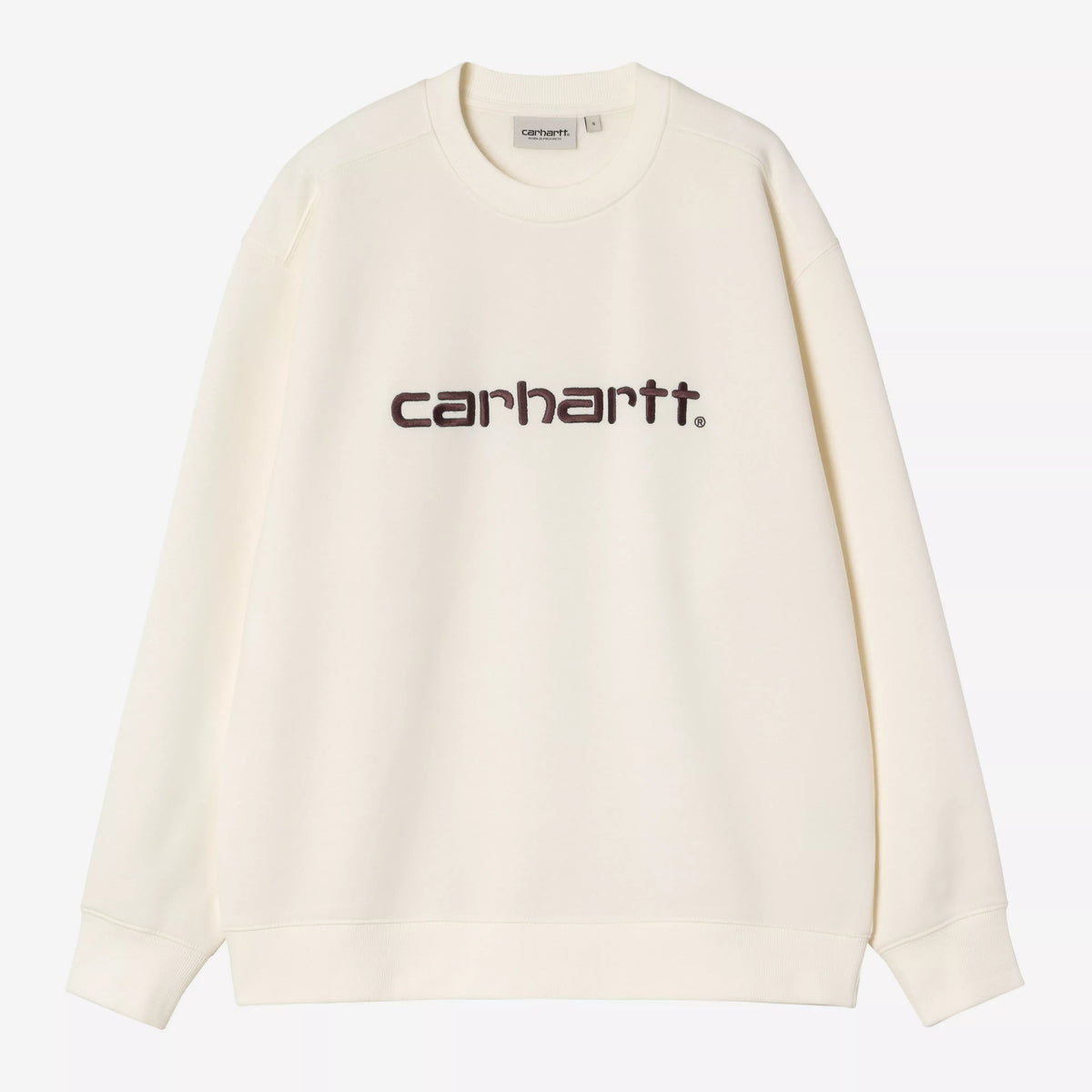 Womens CARHARTT WIP Embroidered Sweatshirt in Off White