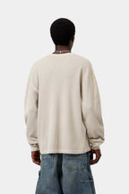 CARHARTT WIP Vista Waffle Long Sleeve T-Shirt in Cream