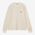 CARHARTT WIP Vista Waffle Long Sleeve T-Shirt in Cream