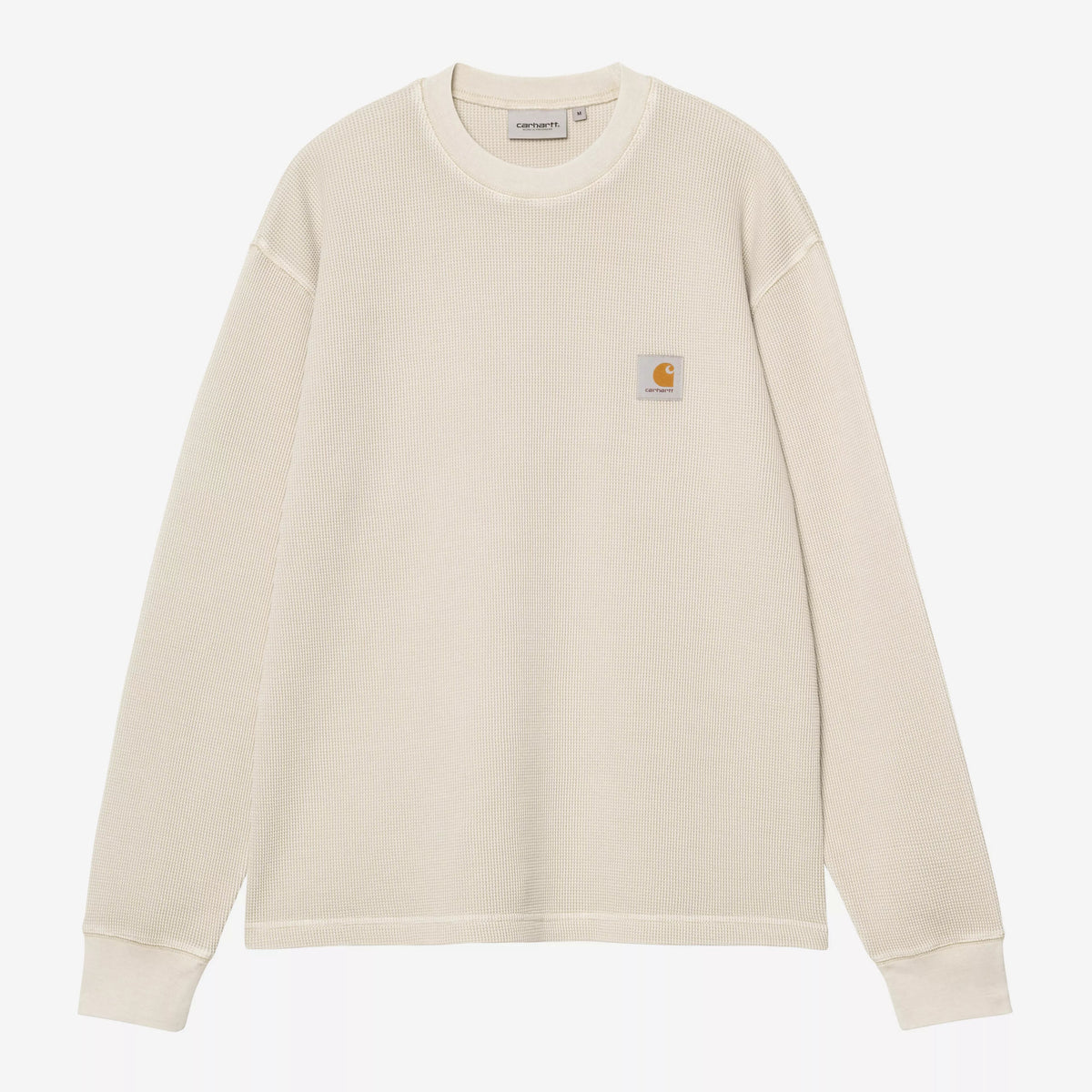 CARHARTT WIP Vista Waffle Long Sleeve T-Shirt in Cream