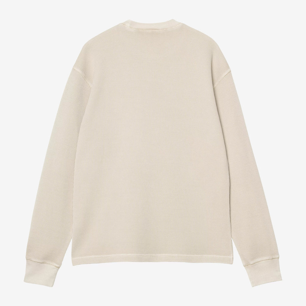 CARHARTT WIP Vista Waffle Long Sleeve T-Shirt in Cream