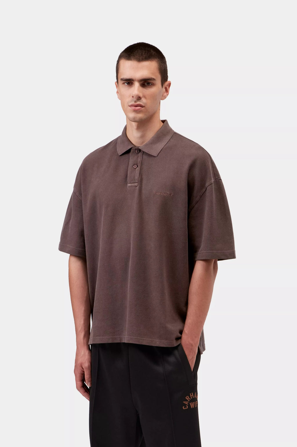 CARHARTT WIP Wayne Polo in Brown