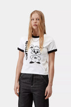 Womens CARHARTT IP Ringer Short Sleeve T-shirt in WHITE