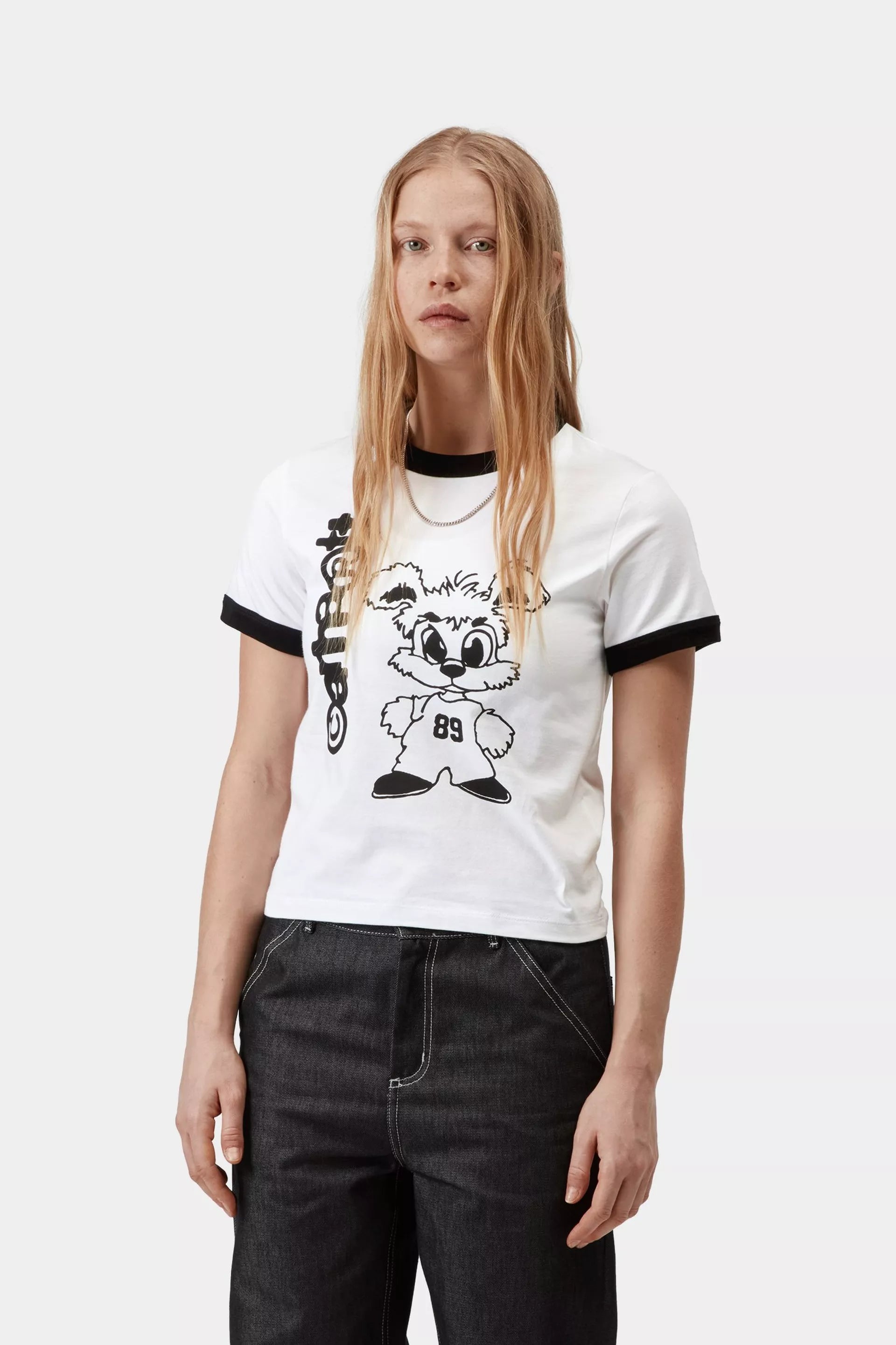 Womens CARHARTT IP Ringer Short Sleeve T-shirt in WHITE