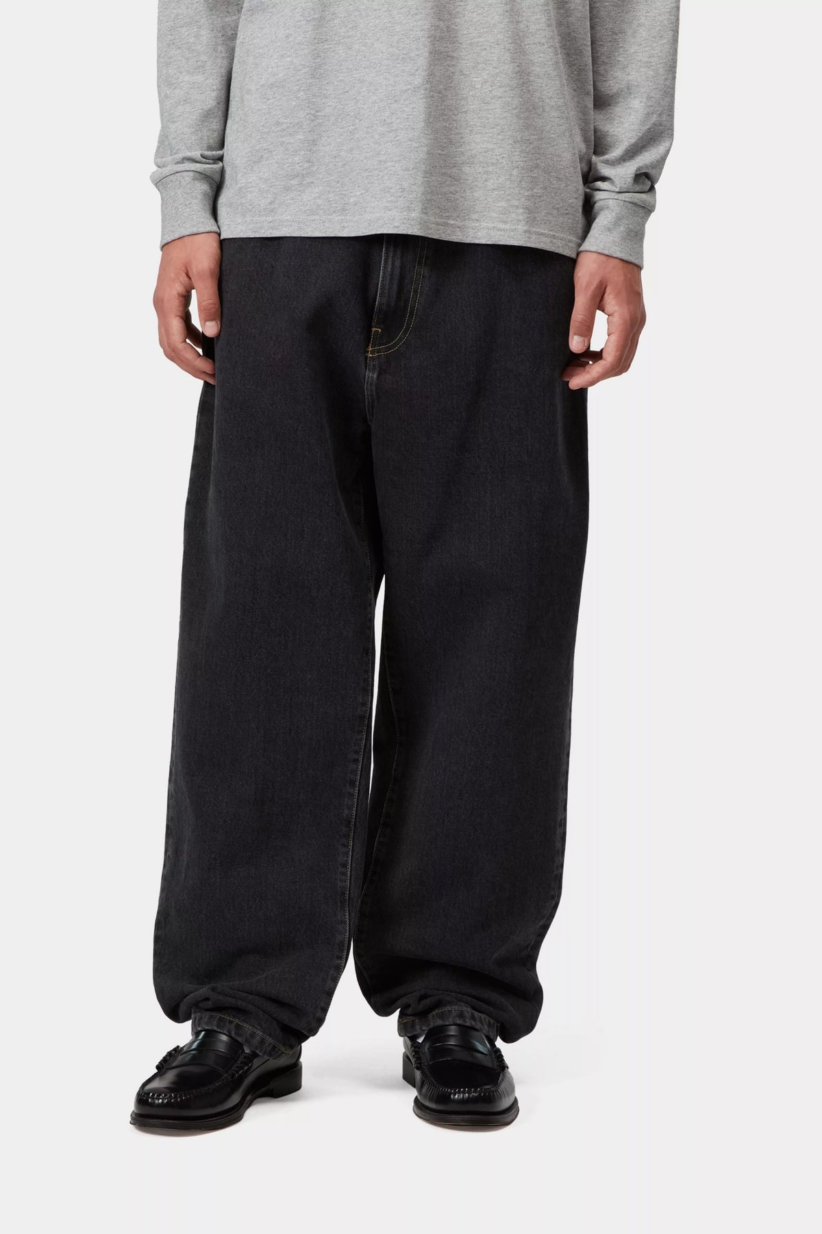 CARHARTT WIP Aaron Denim Jeans in Stone Washed Black