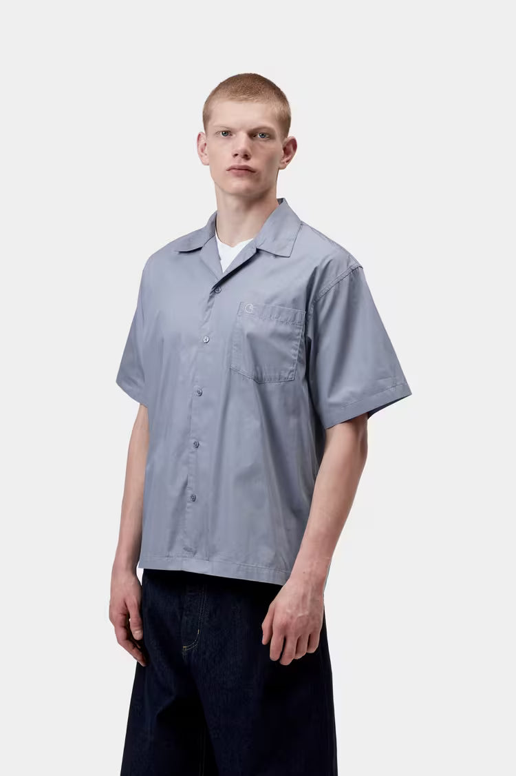 CARHARTT WIP Kendry Short Sleeve Shirt in Shady Blue
