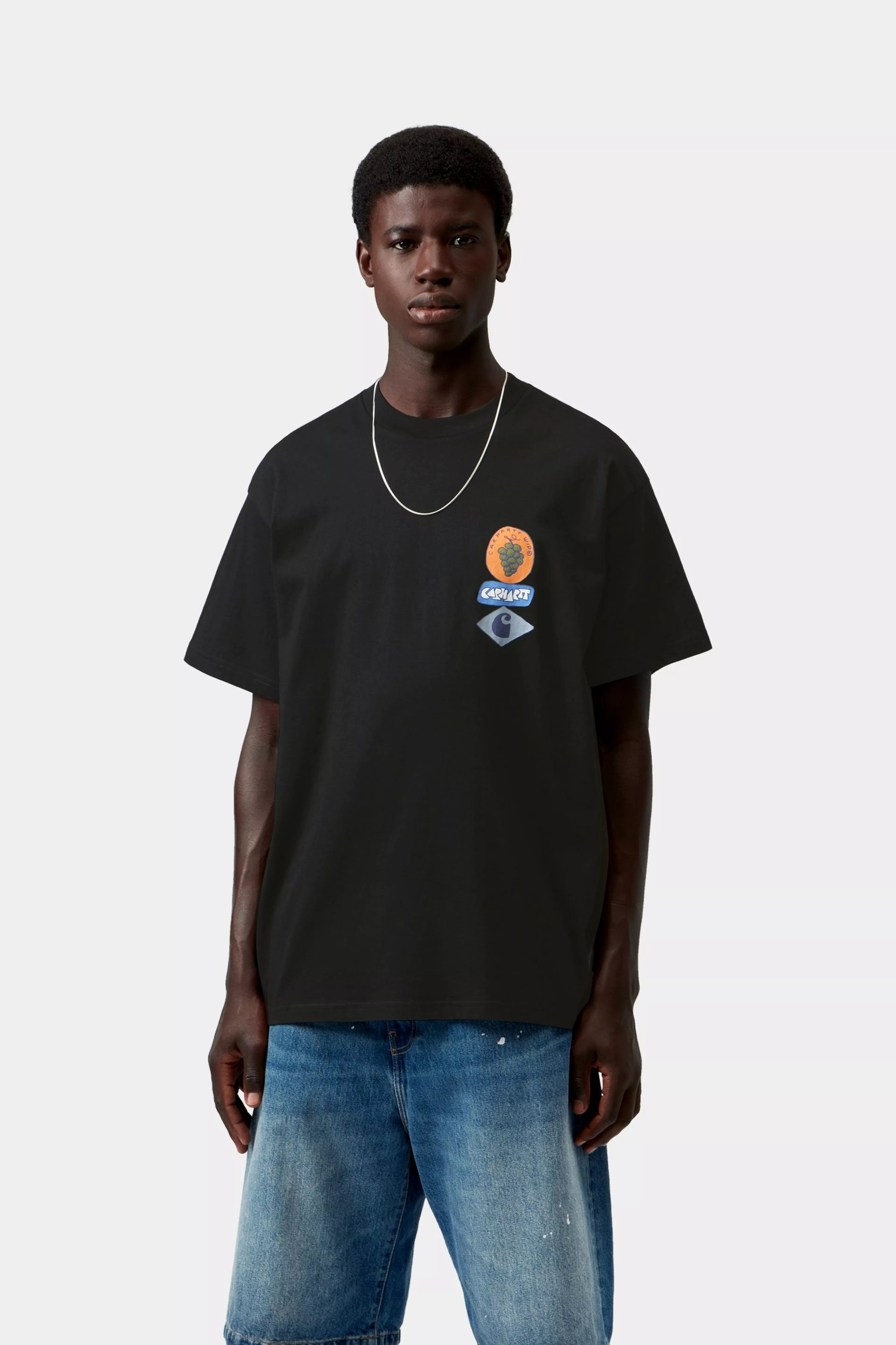 CARHARTT WIP Stacked Grapes T-Shirt in Black