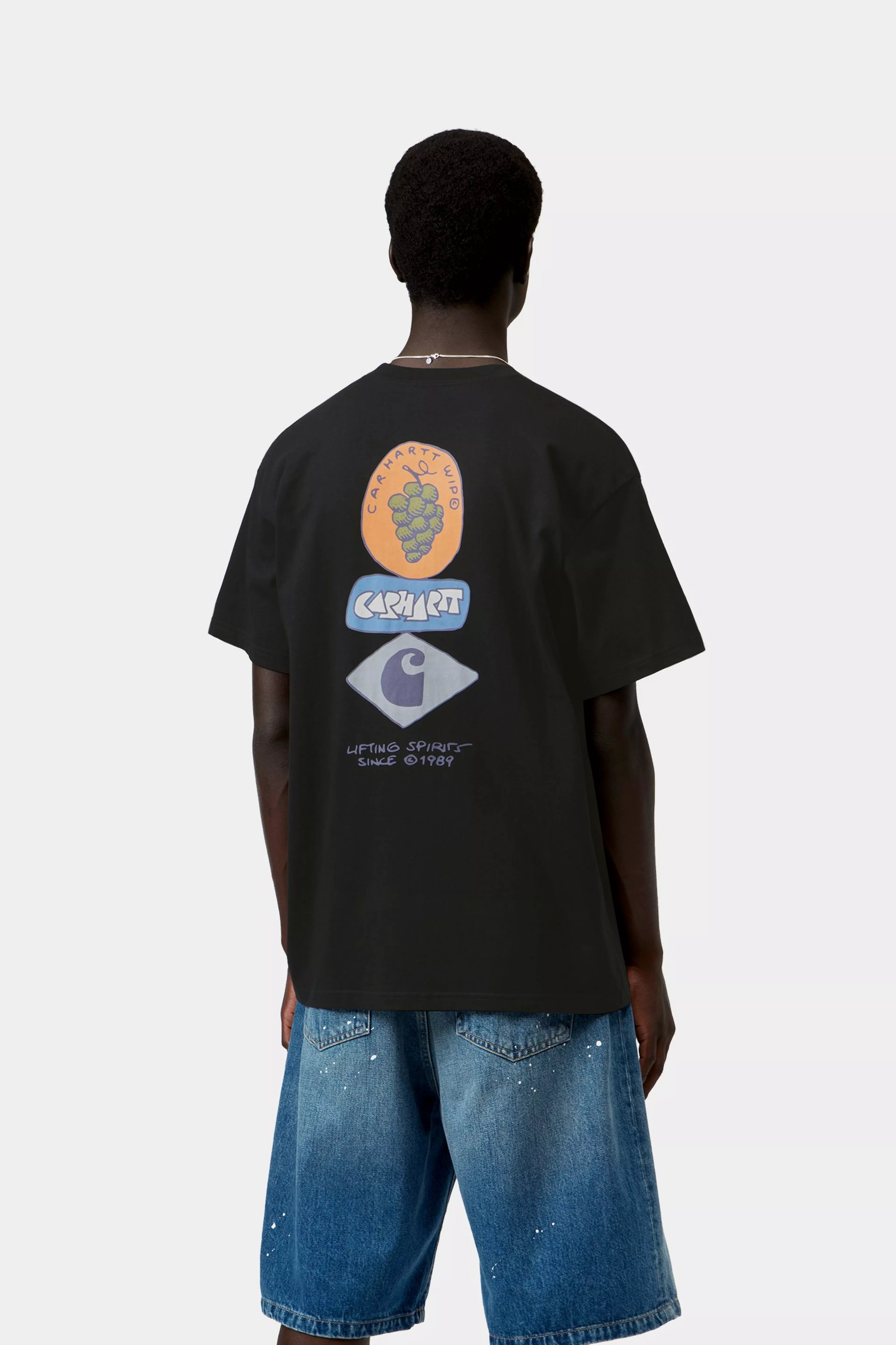 CARHARTT WIP Stacked Grapes T-Shirt in Black