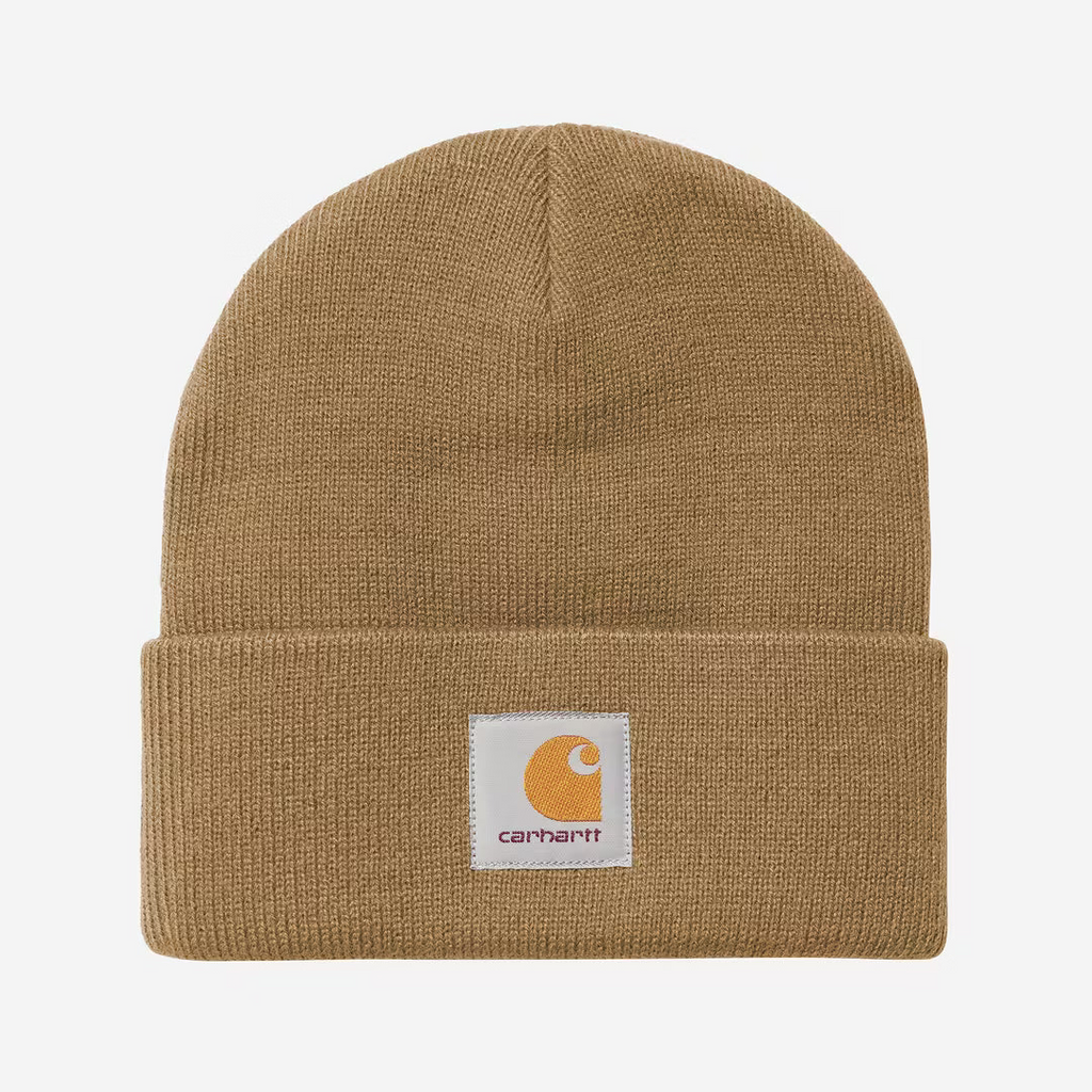 CARHARTT WIP Short Watch Beanie in Tan