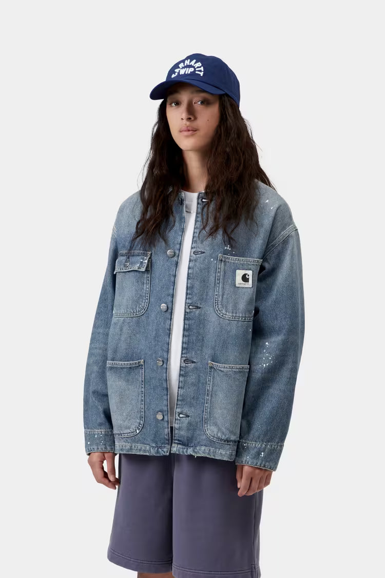 Women's CARHARTT WIP OG Michigan Coat in Splatter Blue