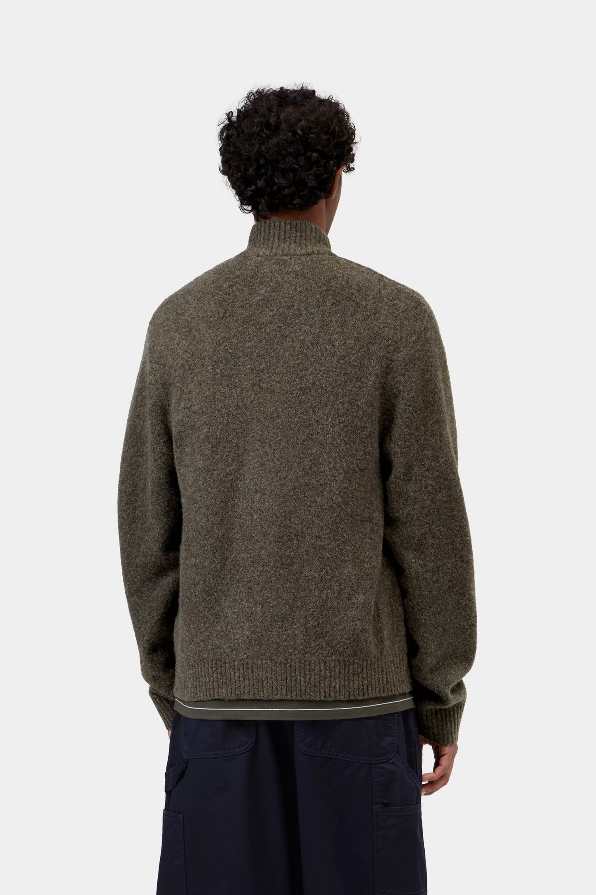 CARHARTT WIP Curtis Sweater Jacket in Tangled Shungite