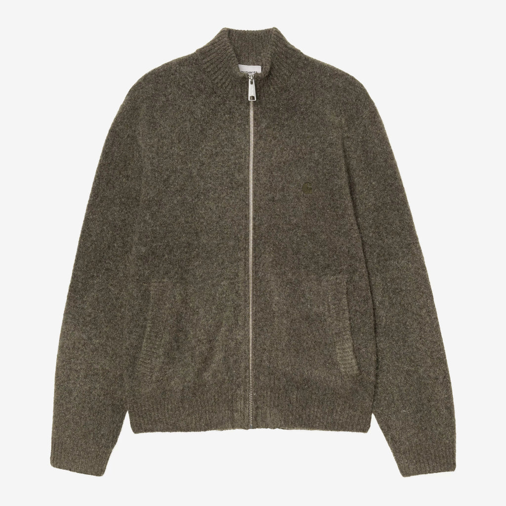 CARHARTT WIP Curtis Sweater Jacket in Tangled Shungite