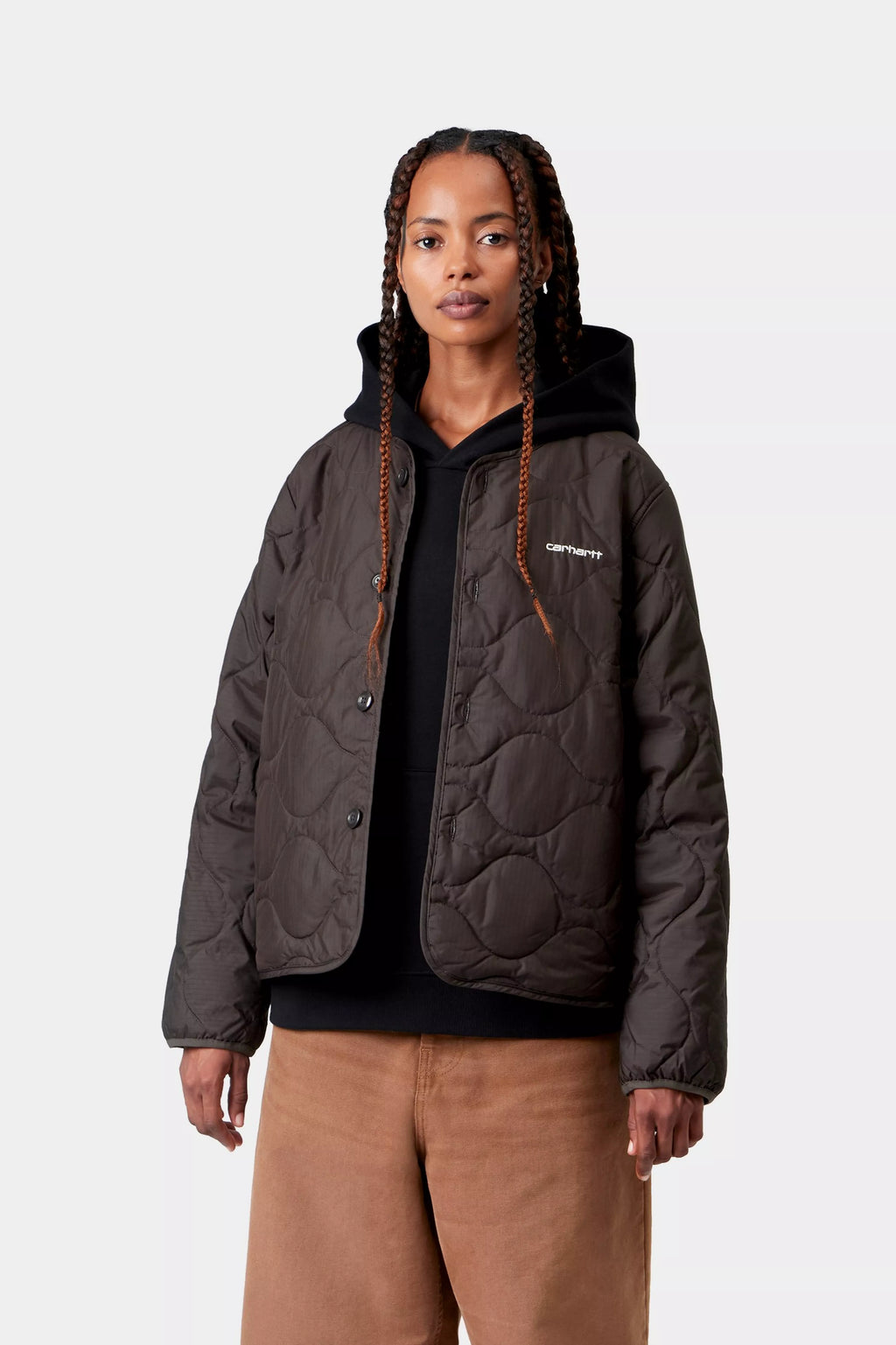 Womens CARHARTT WIP Skye Liner Jacket in Tobacco Brown