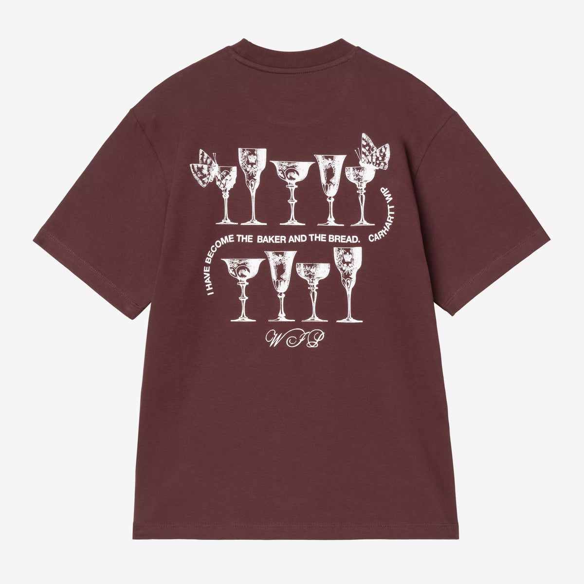 Womens CARHARTT WIP Silver Cups T-Shirt in Brown