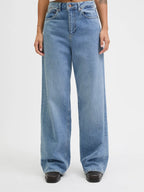 Womens JJXX Tokyo Wide Leg Jeans in MID BLUE