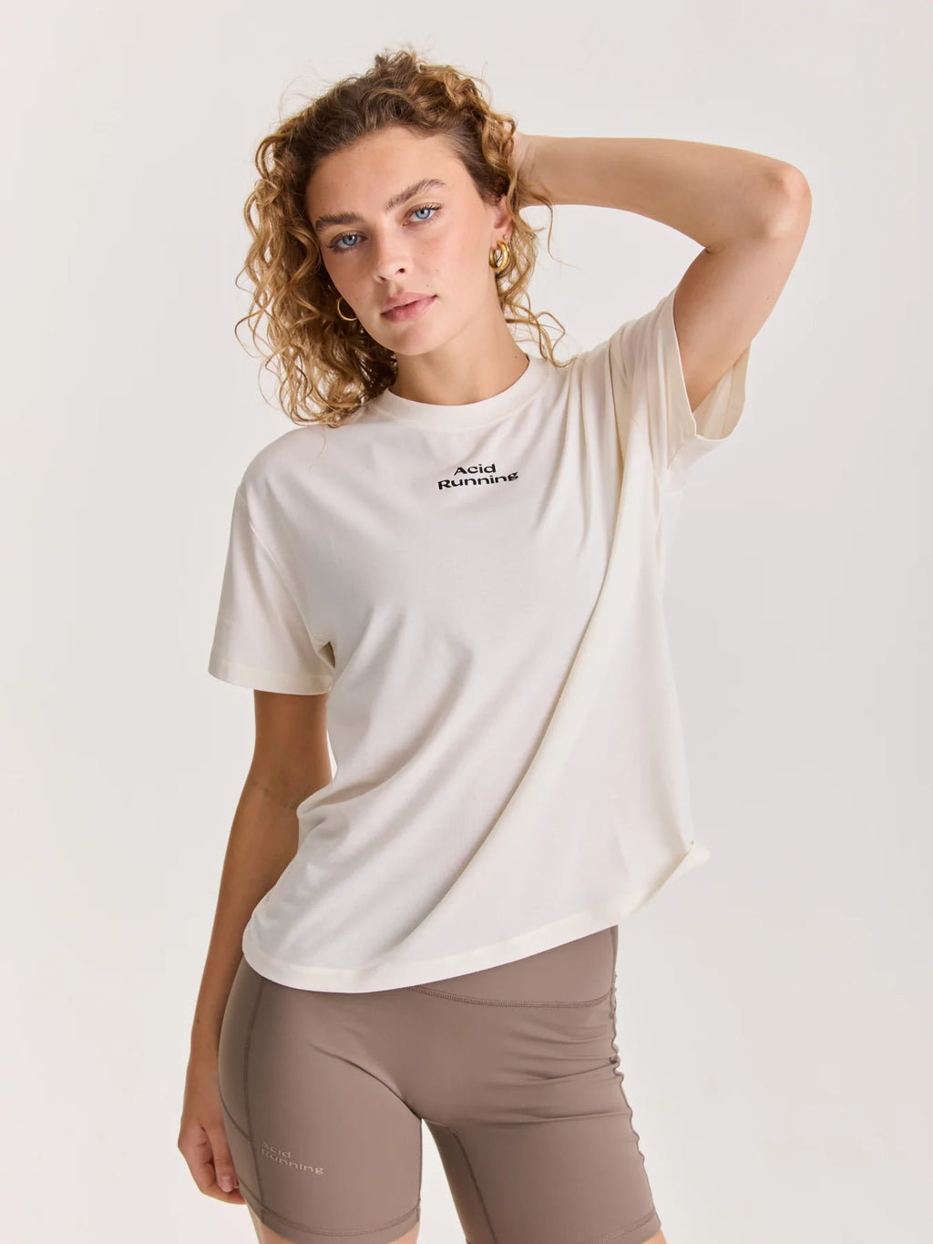 Women's ACID RUNNING Logo T-Shirt in Bone