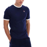 FILA Marconi Essential Ringer T-Shirt in NAVY