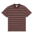POLAR SKATE CO. Stripe t-Shirt in Brown & Red