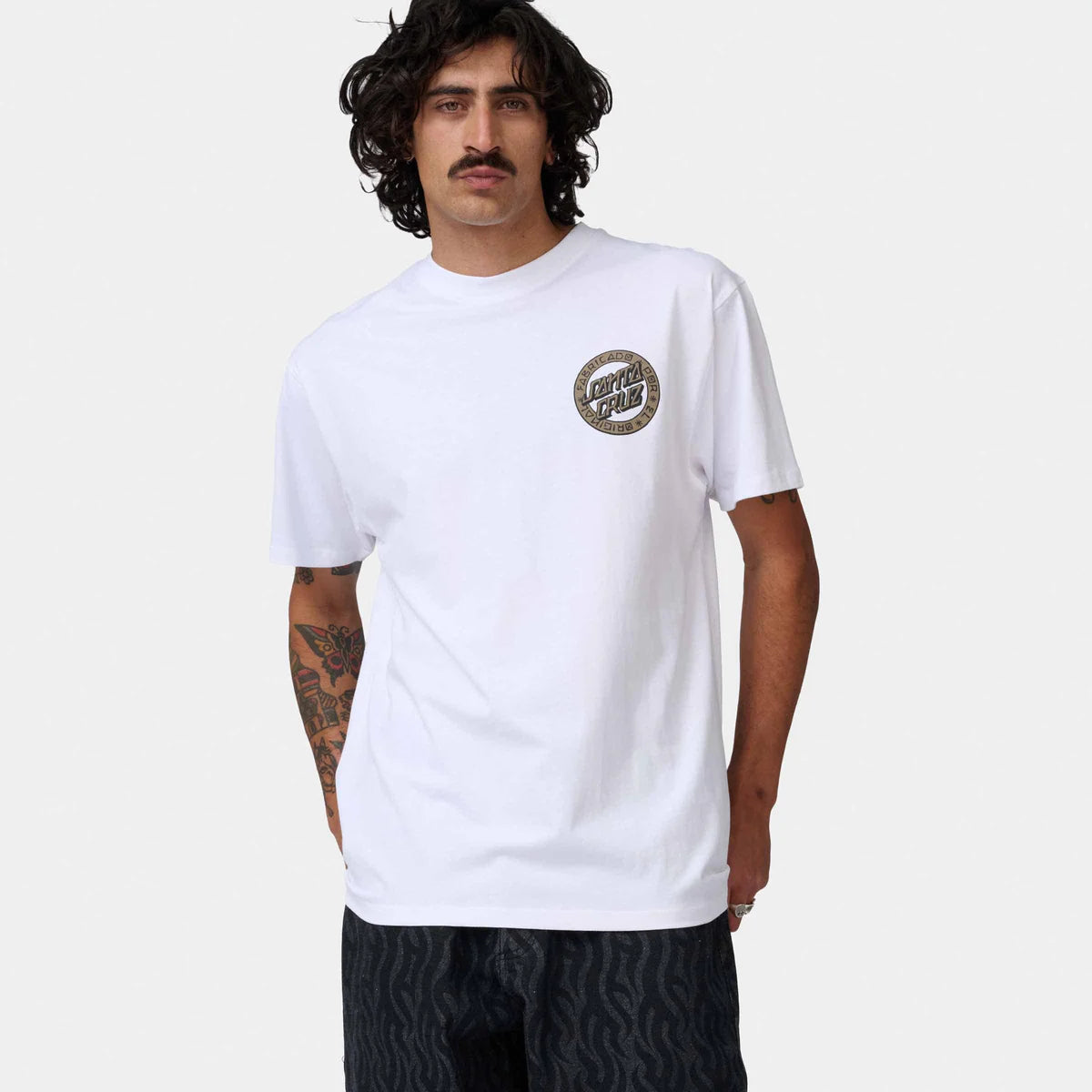 SANTA CRUZ Loco Dot T-Shirt in WHITE