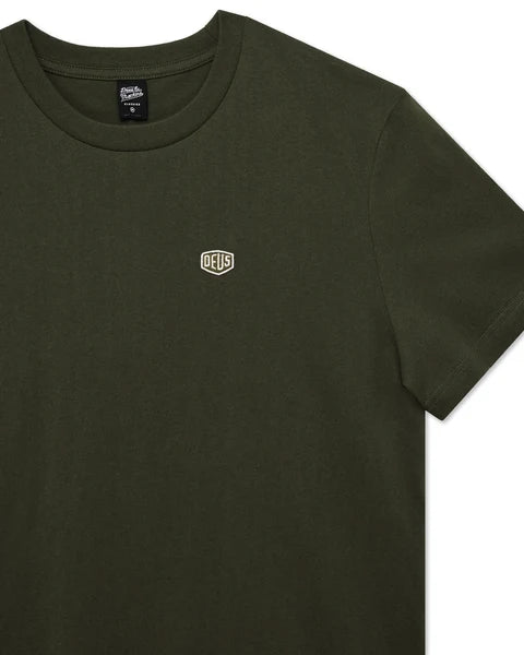 DEUS EX MACHINA Shield T-Shirt in Racing Green