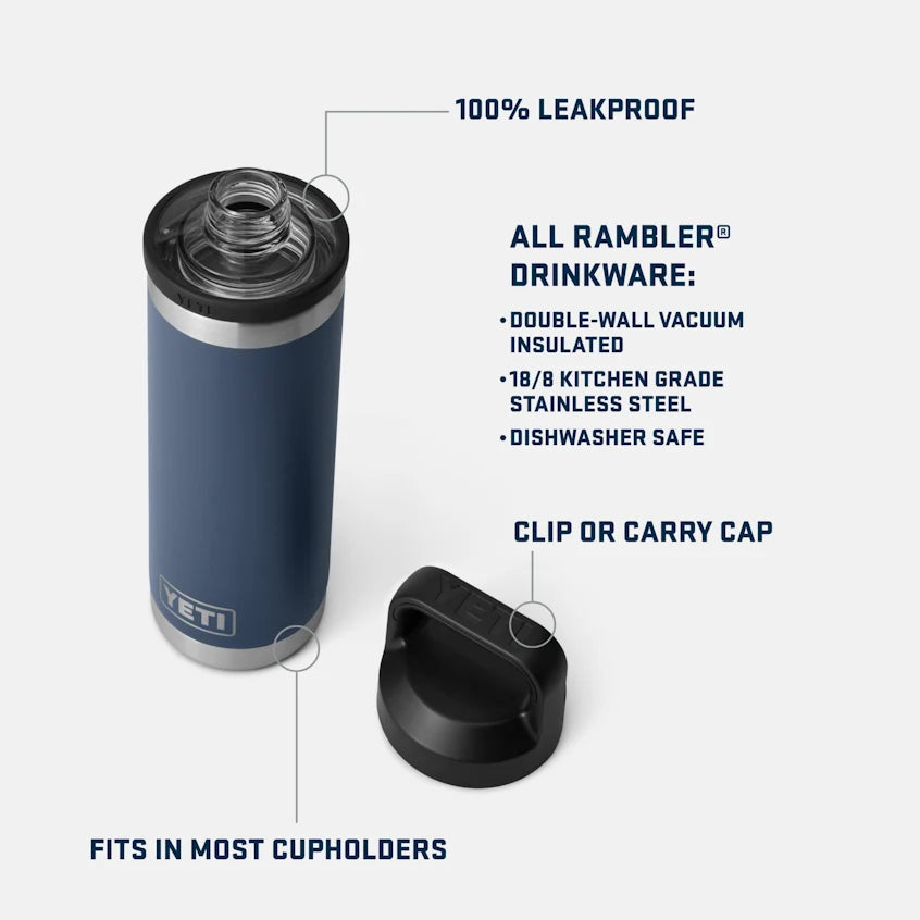 YETI Rambler® 18 oz (532 ml) Bottle with Chug Cap in STAG RED